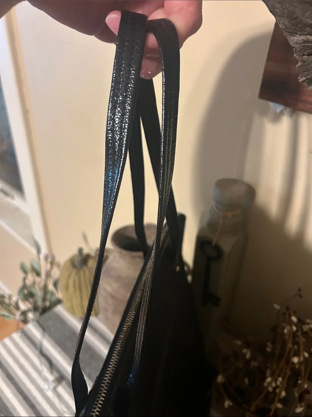 Coach Laura Black Leather Tote
